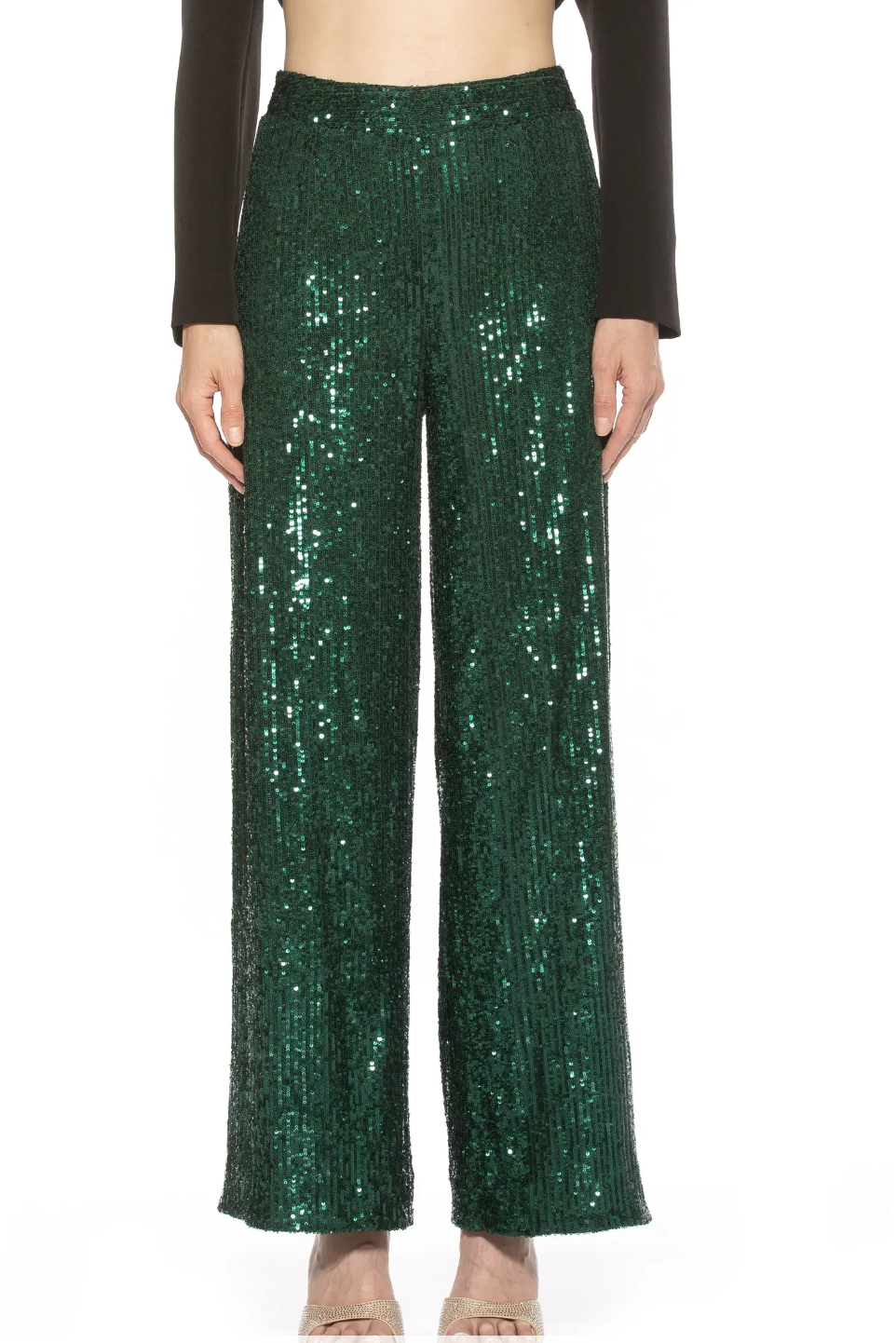 HOLIDAY OUTFIT IDEA WITH SEQUINS PANTS - The Closet Crush