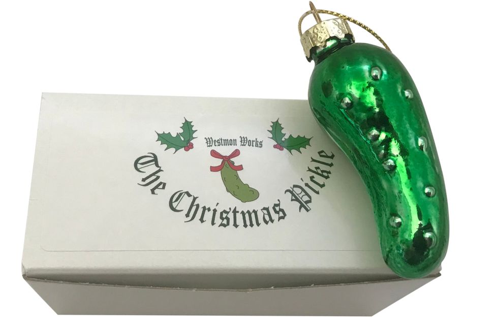 Blown Glass Christmas Pickle 