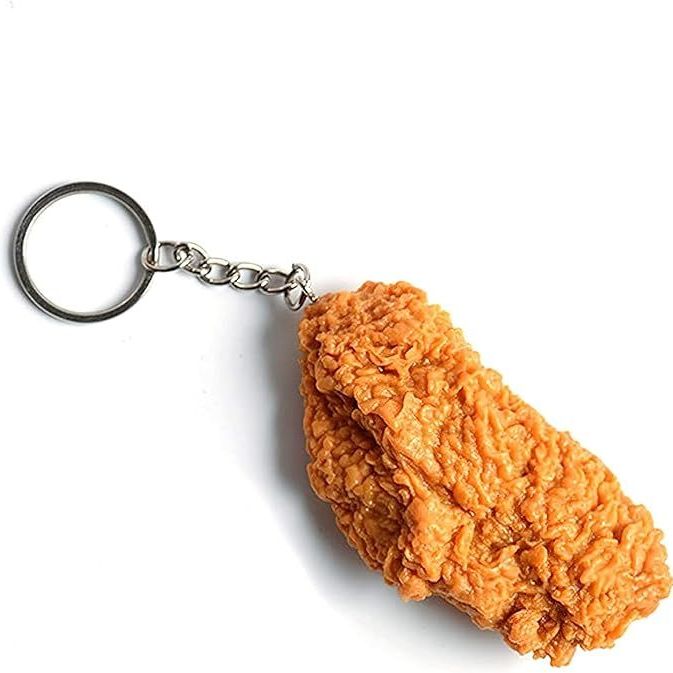 Imitation Fried Chicken Nugget Keychain