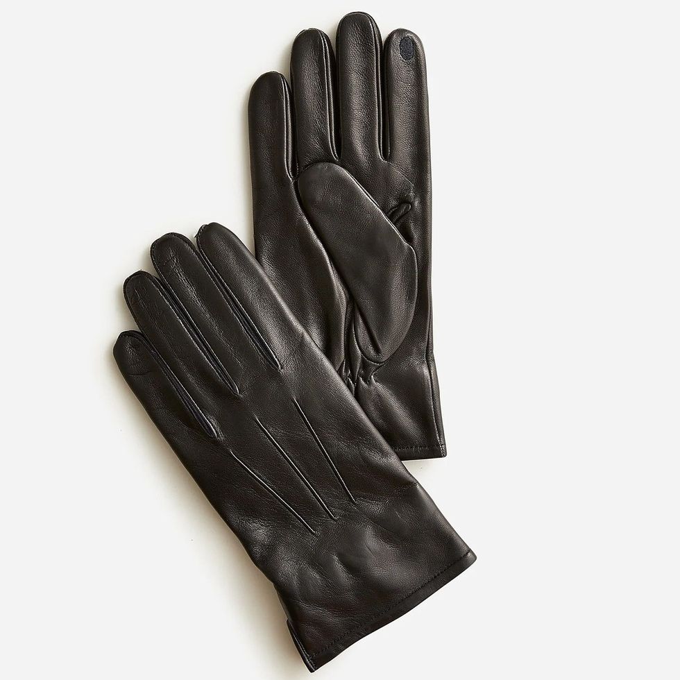 Cashmere-lined Leather Gloves