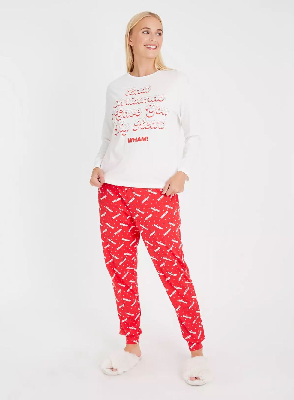 Wham Slogan Red Christmas Pyjamas