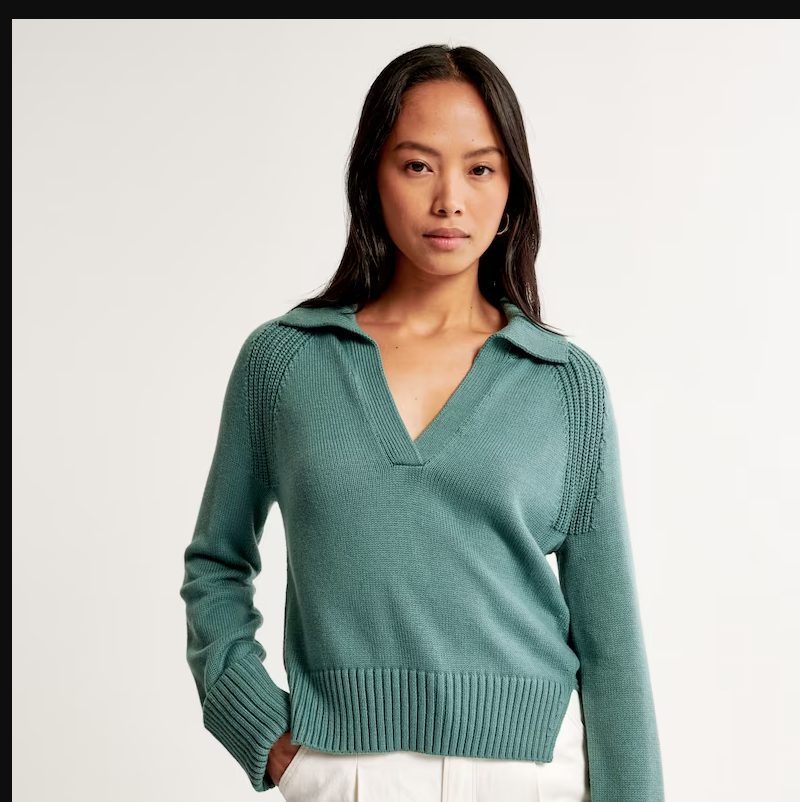 Notch-Neck Sweater