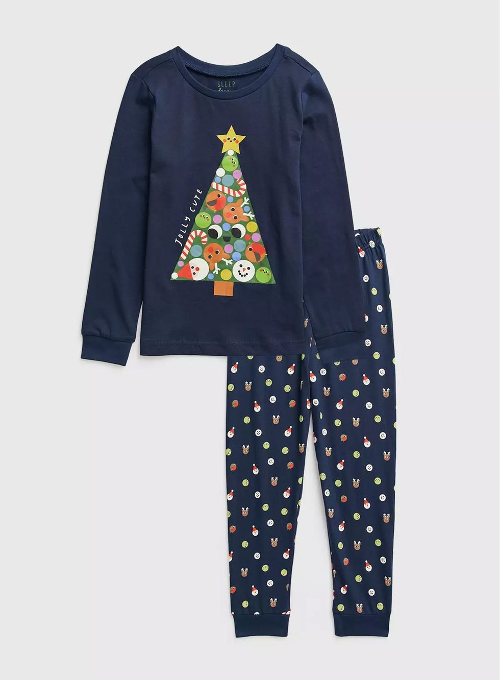 Navy Christmas Tree Snuggle Fit Pyjamas