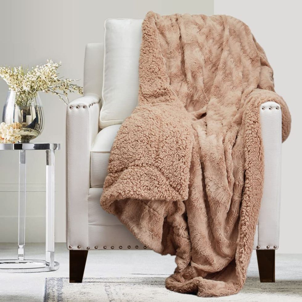 Faux Fur and Sherpa Blanket
