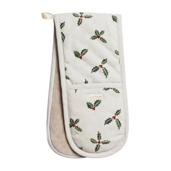 Holly & Berry double oven gloves