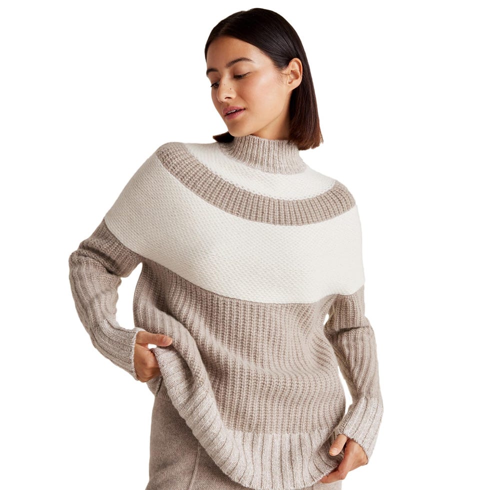 Cashmere Colorblock Yoke Sweater Cashmere Colorblock Yoke Sweater