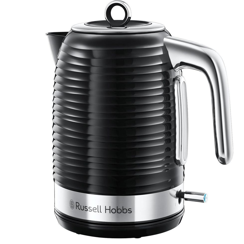 Cream Color Stainless Steel Cordless Pyramid Electric Kettle with