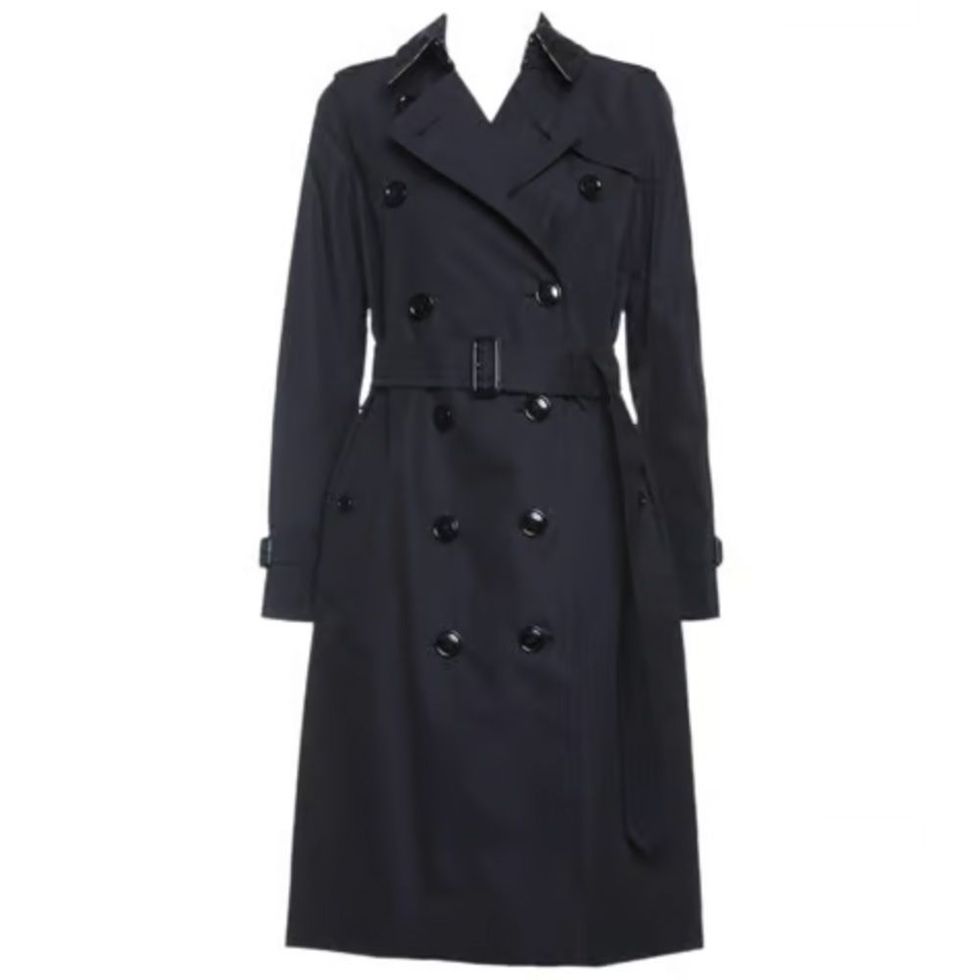 Burberry navy trench coat
