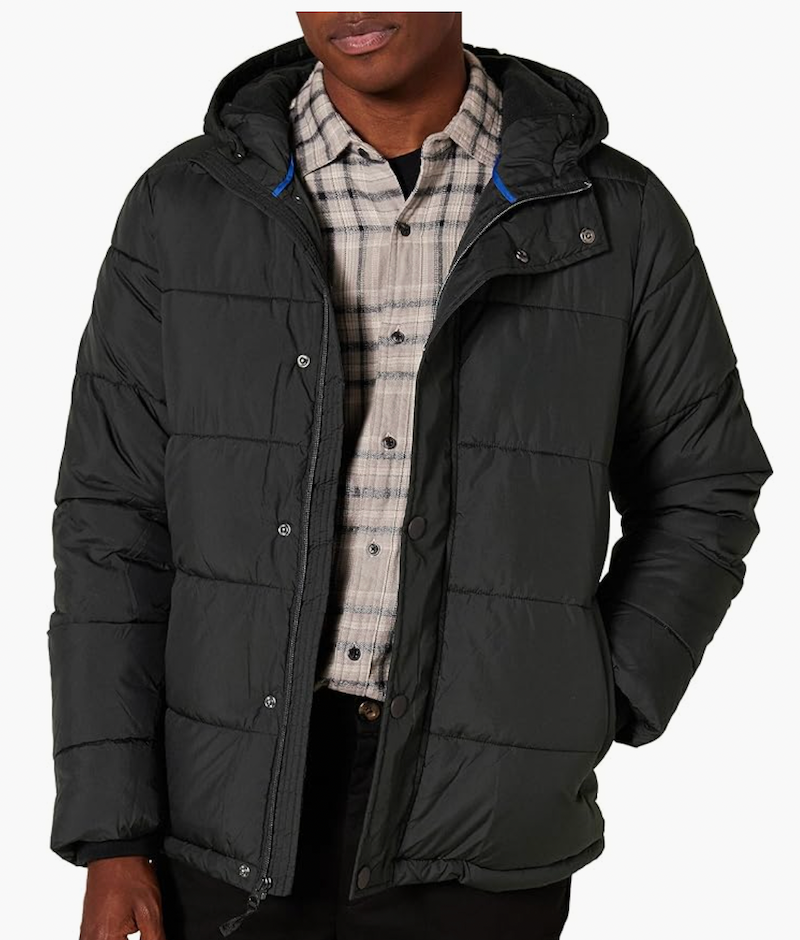 Nautica Men's Hooded Parka Jacket, Water and Wind Resistant, Deep Black at   Men's Clothing store