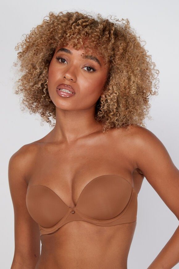Female Strapless Bras for Women Large Bust Push up Women's Bandeau Bra  Strapless Padded Strapless Bra Push up with Non Slip Silicone Transparent