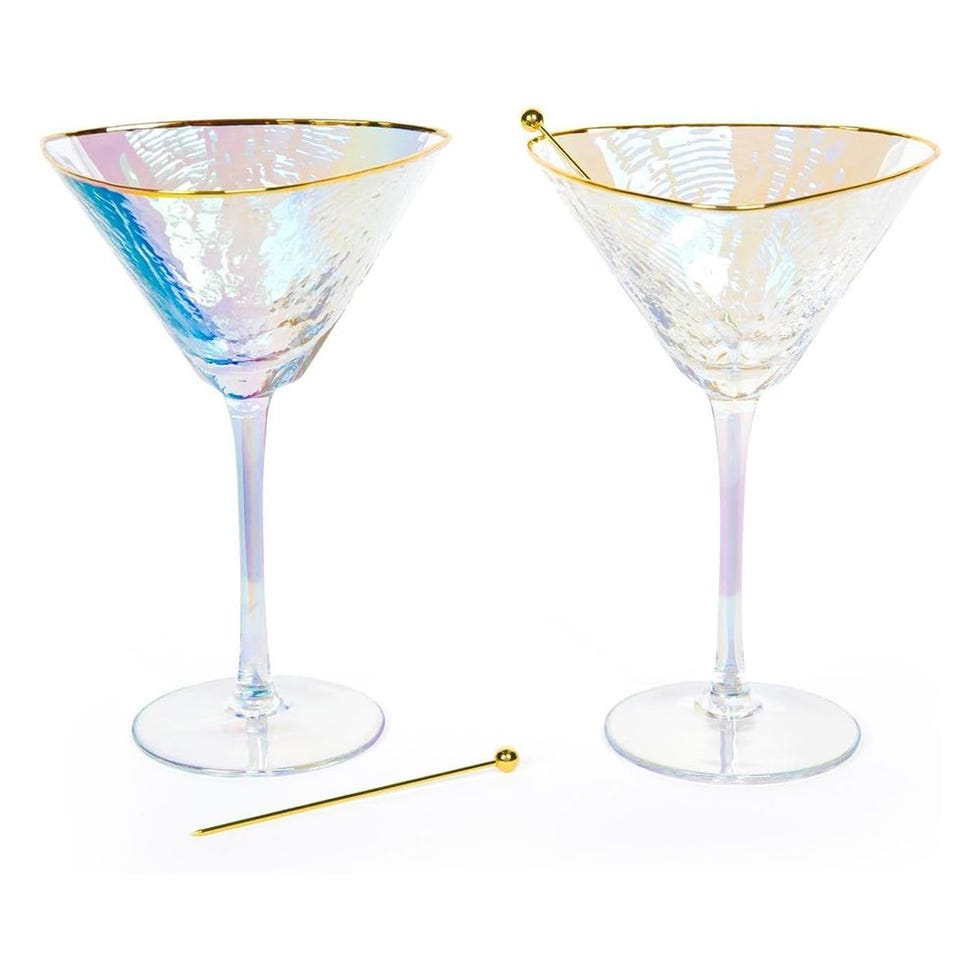Iridescent Handmade Hammered Martini Glasses Iridescent Handmade Hammered Martini Glasses