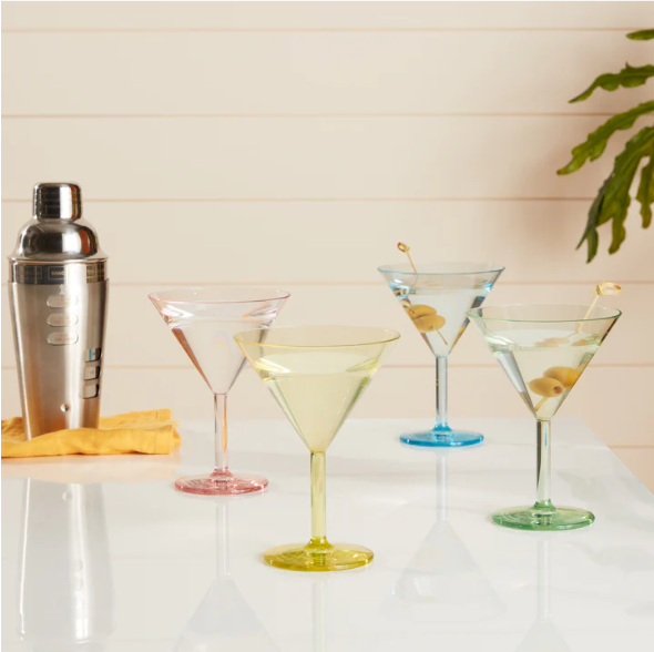 Martini Glasses - Set of 6 in 2023  Martini glasses, Martini, Lavender