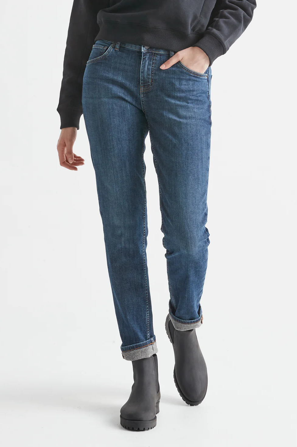 Ann Taylor Mid Rise Straight Jeans Classic Indigo Wash