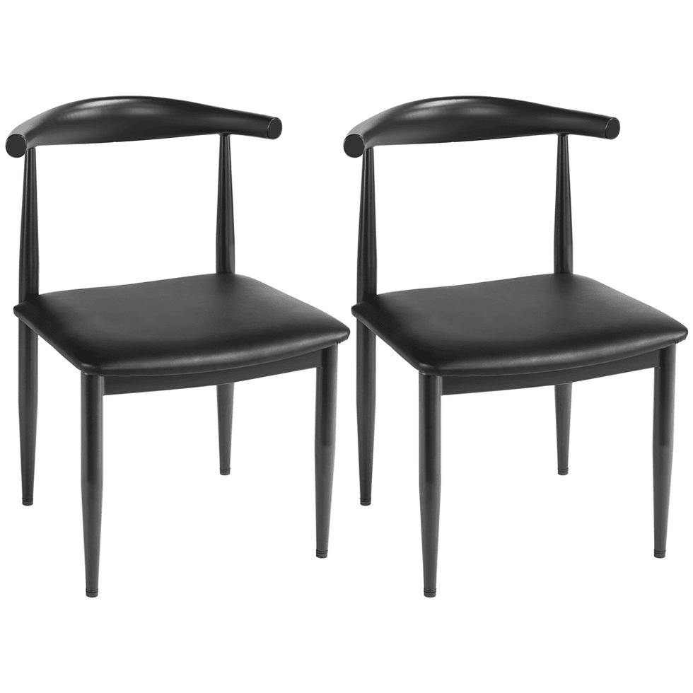 Modern Armless Leather Dining Chairs 