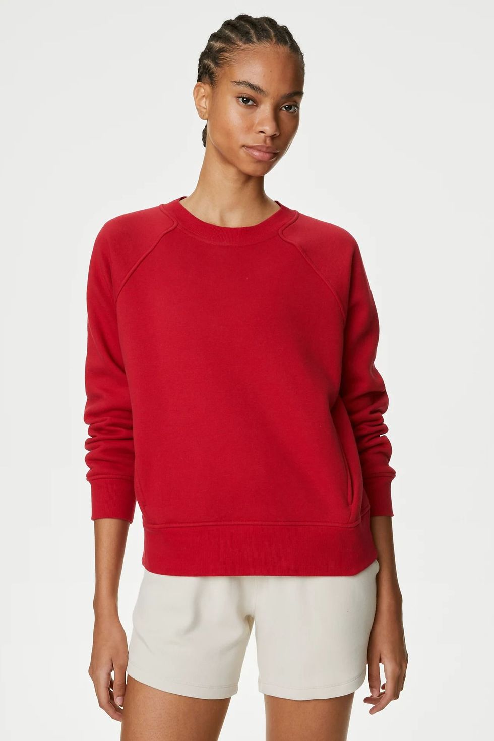 Sweatshirt with Printed Design - Dark red/Harvard - Ladies