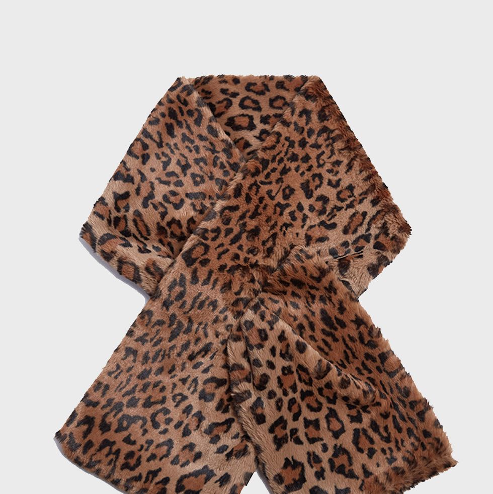 Leopard Printed Shawl for Women - Black Beige Animal Print Scarf in Soft  and Stylish Design