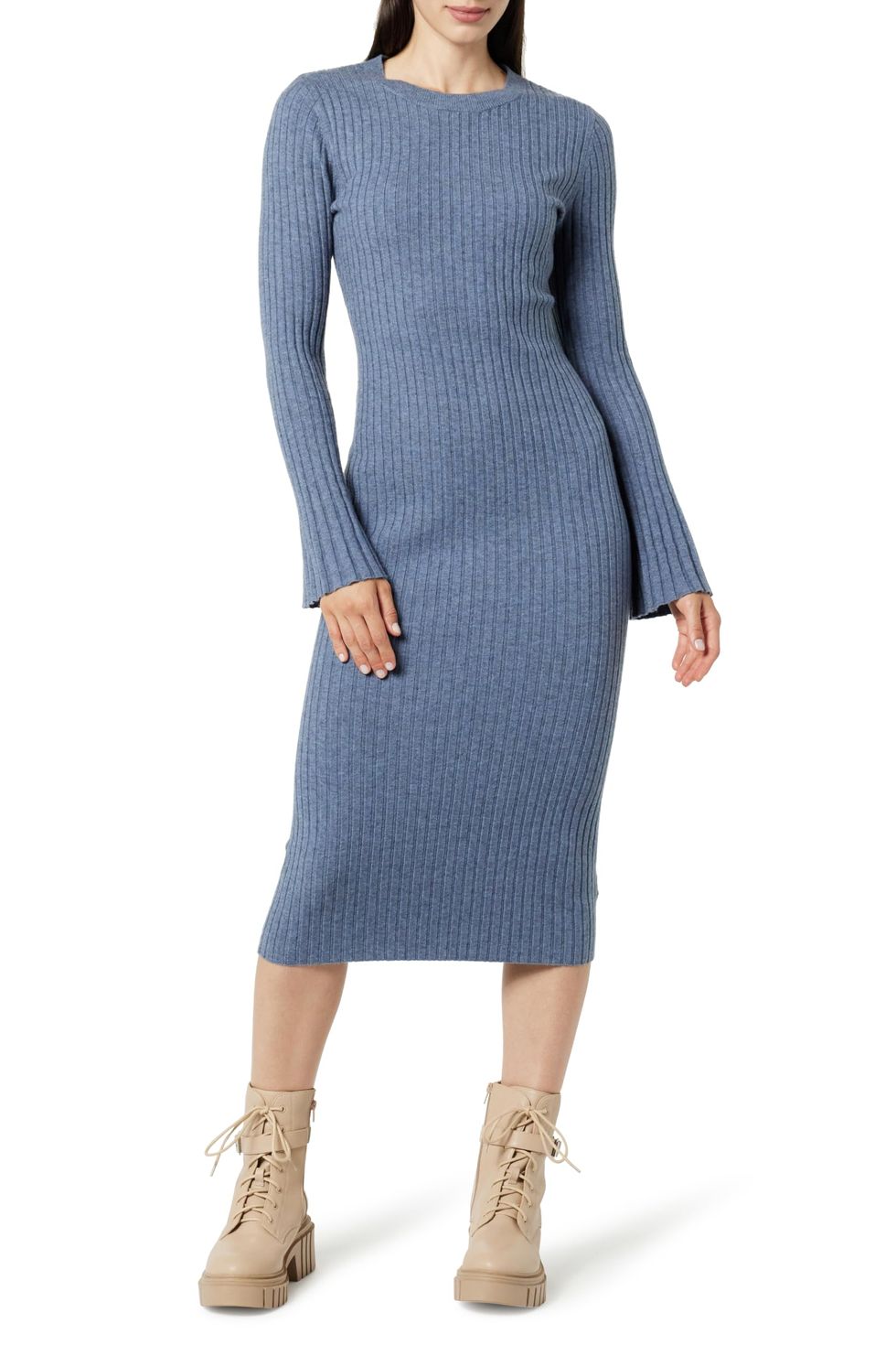 The Drop Fernanda Ribbed Sweater Dress 