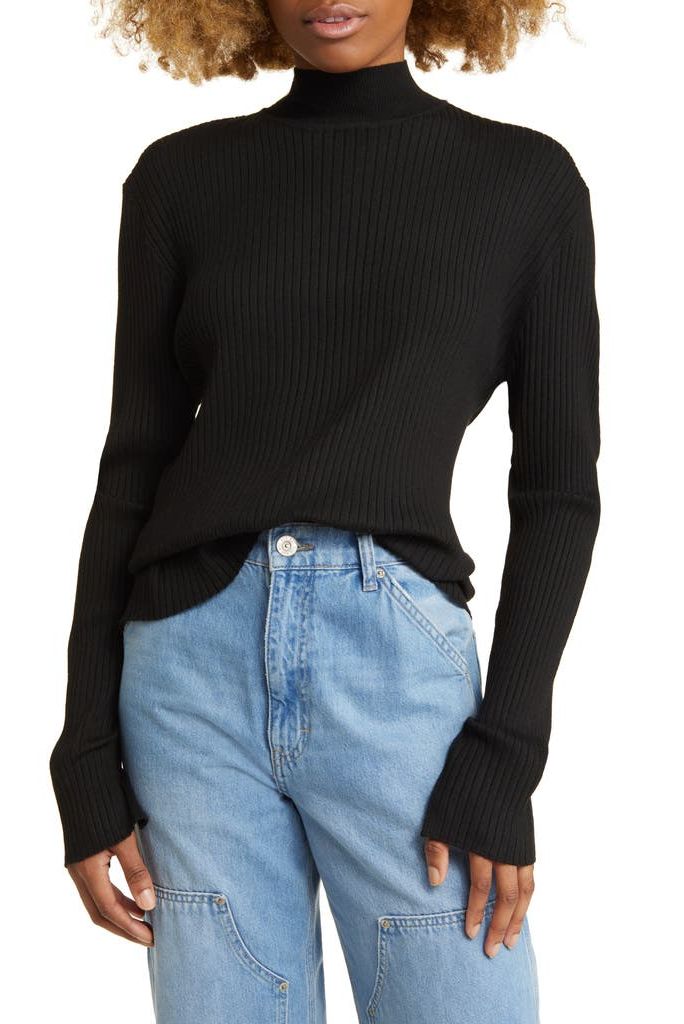 Curve Mock-Neck Sweater