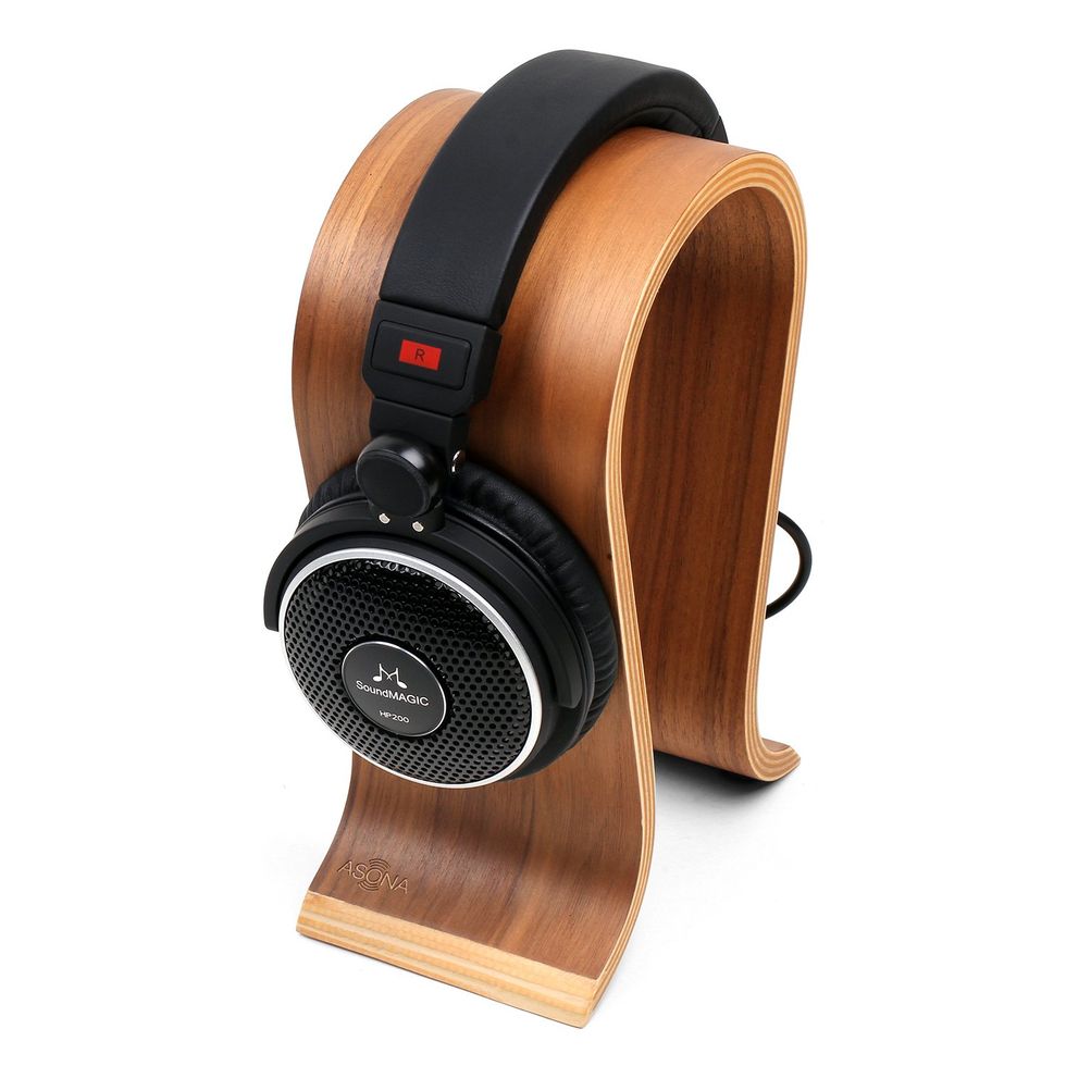 Wood Arch Headphone Stand