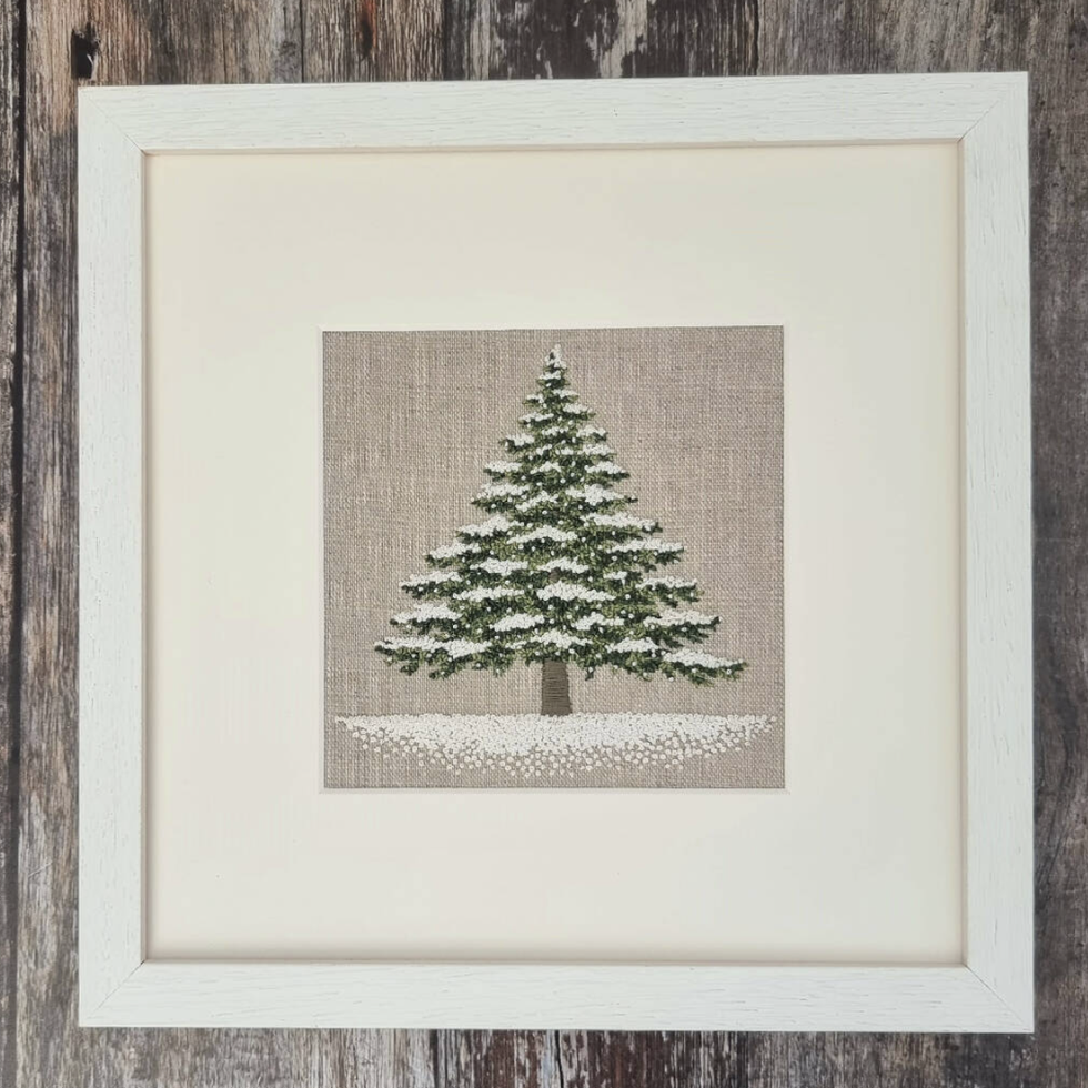 Snow Fir Tree Embroidery Kit