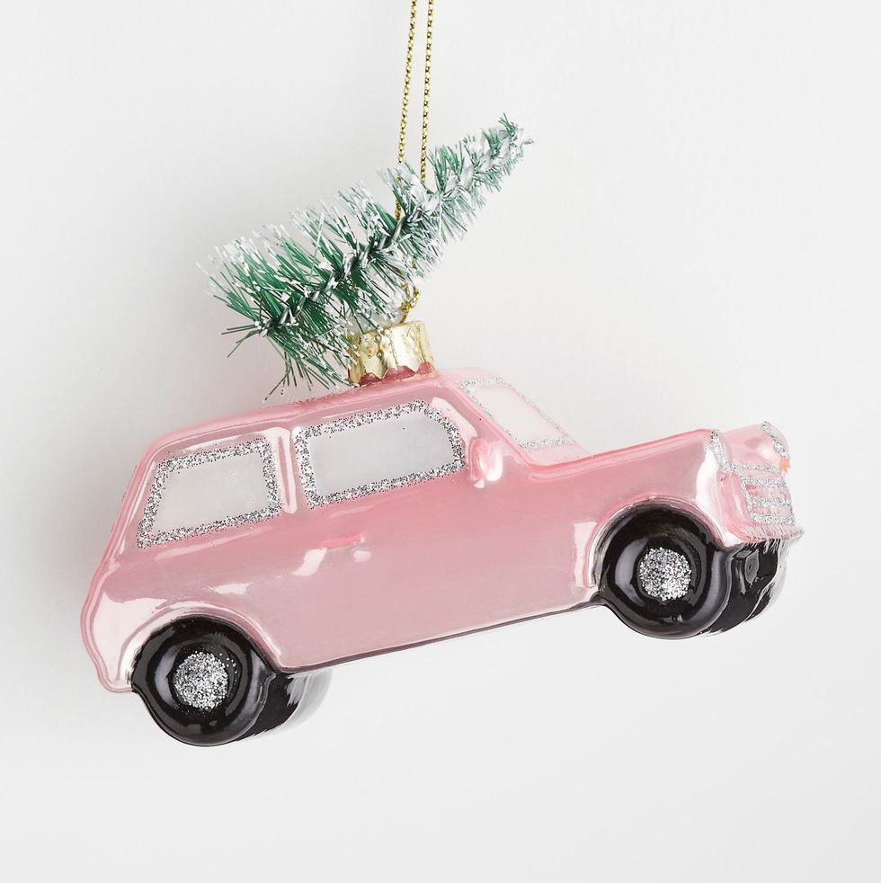 H&M Glass Car Christmas Tree Decoration