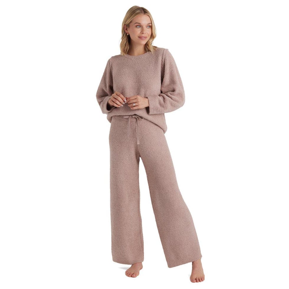 Marshmallow Reverse Seam Crew Neck Lounge Set Marshmallow Reverse Seam Crew Neck Lounge Set