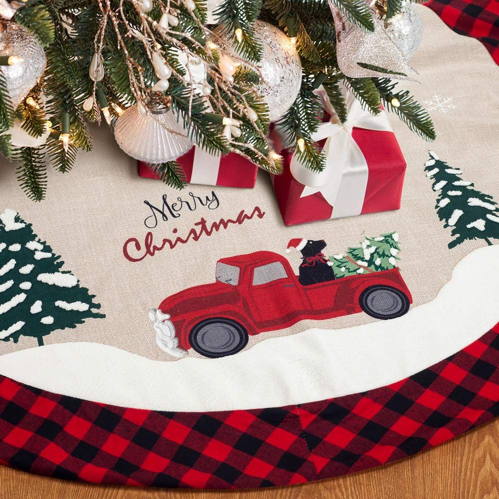 Buffalo plaid outlet tree skirt 60