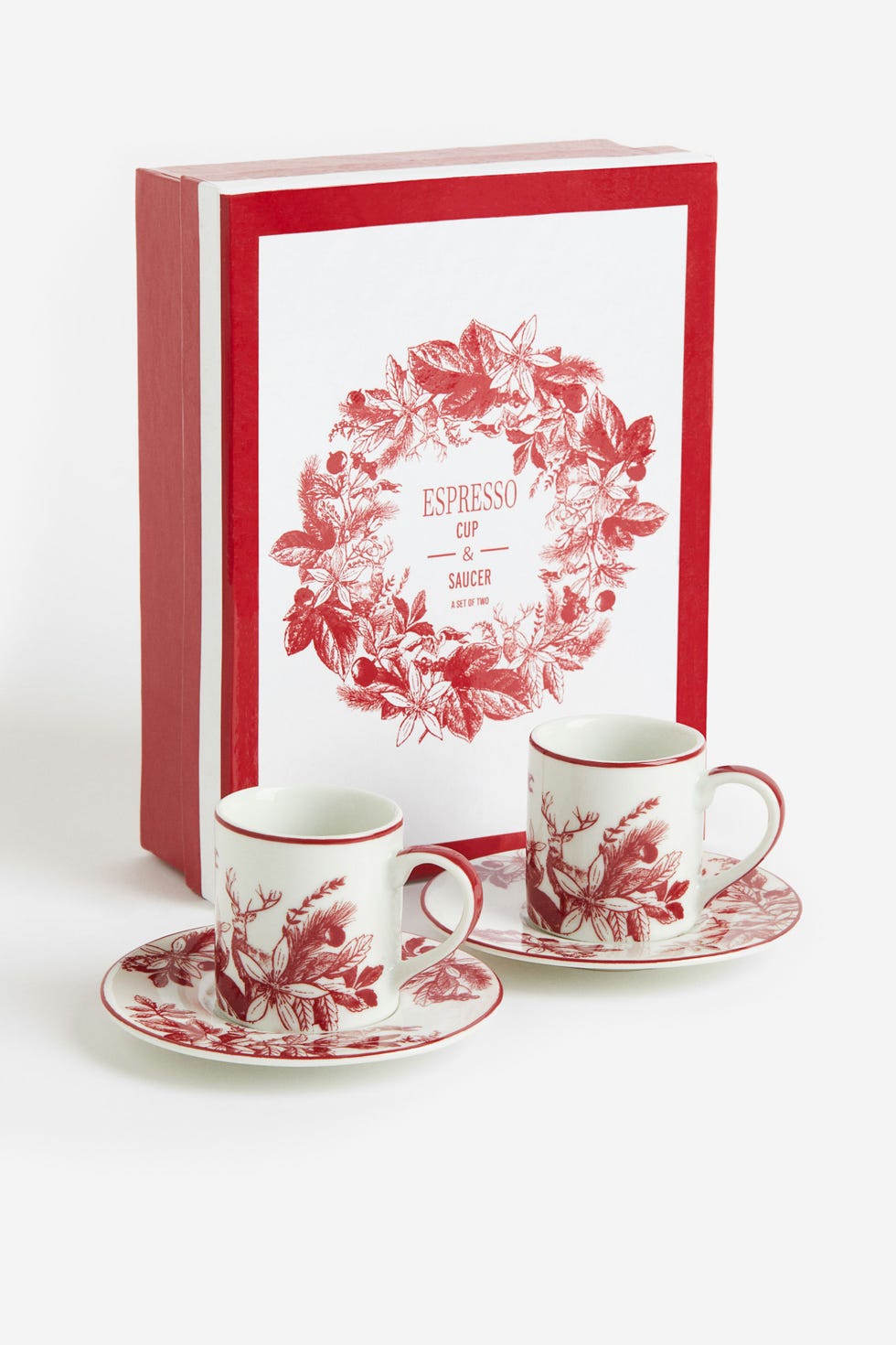 Gift-Boxed Espresso Cups & Saucers (Set of 2)