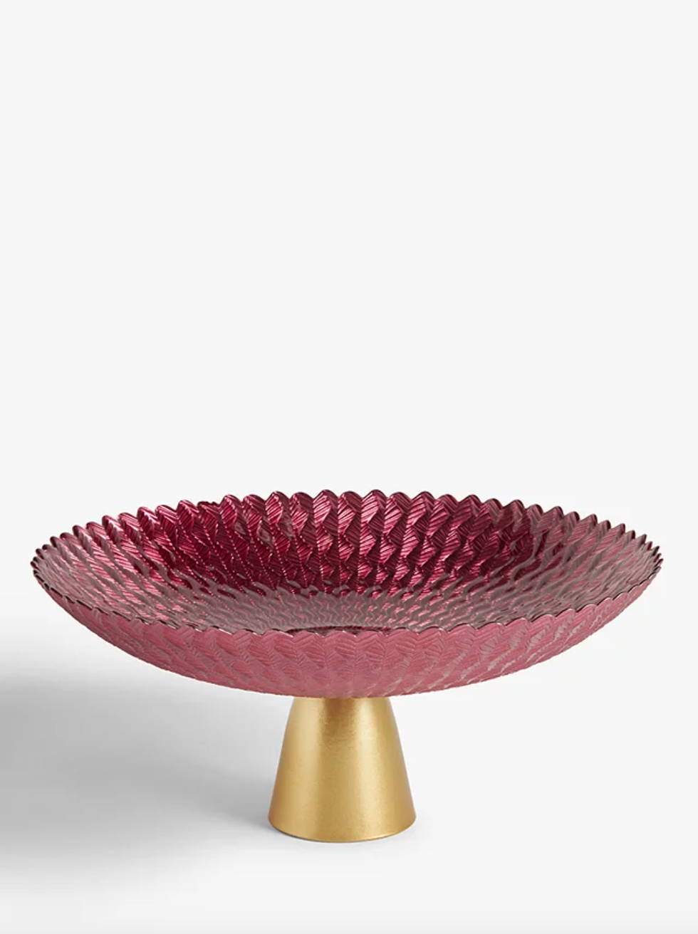 glass-footed serving bowl