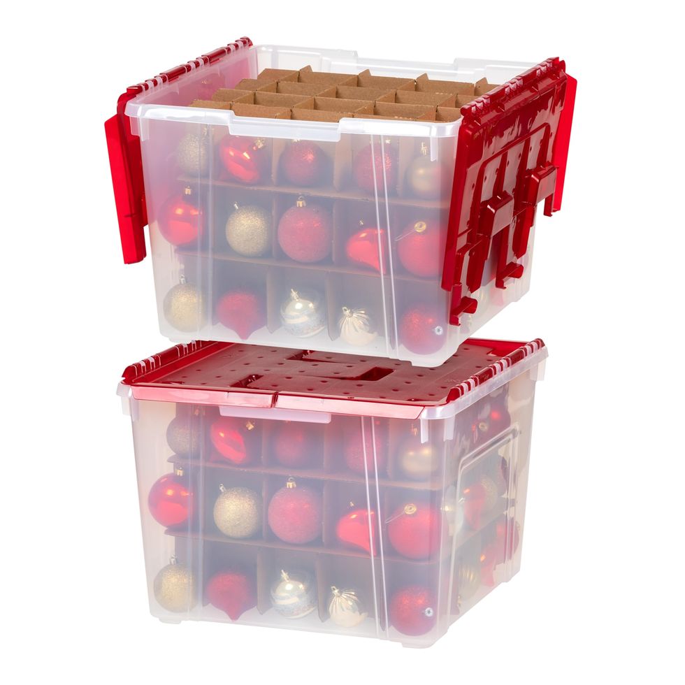 TreeKeeper Christmas Ornament Storage Box w/ Adjustable Dividers - ShopStyle