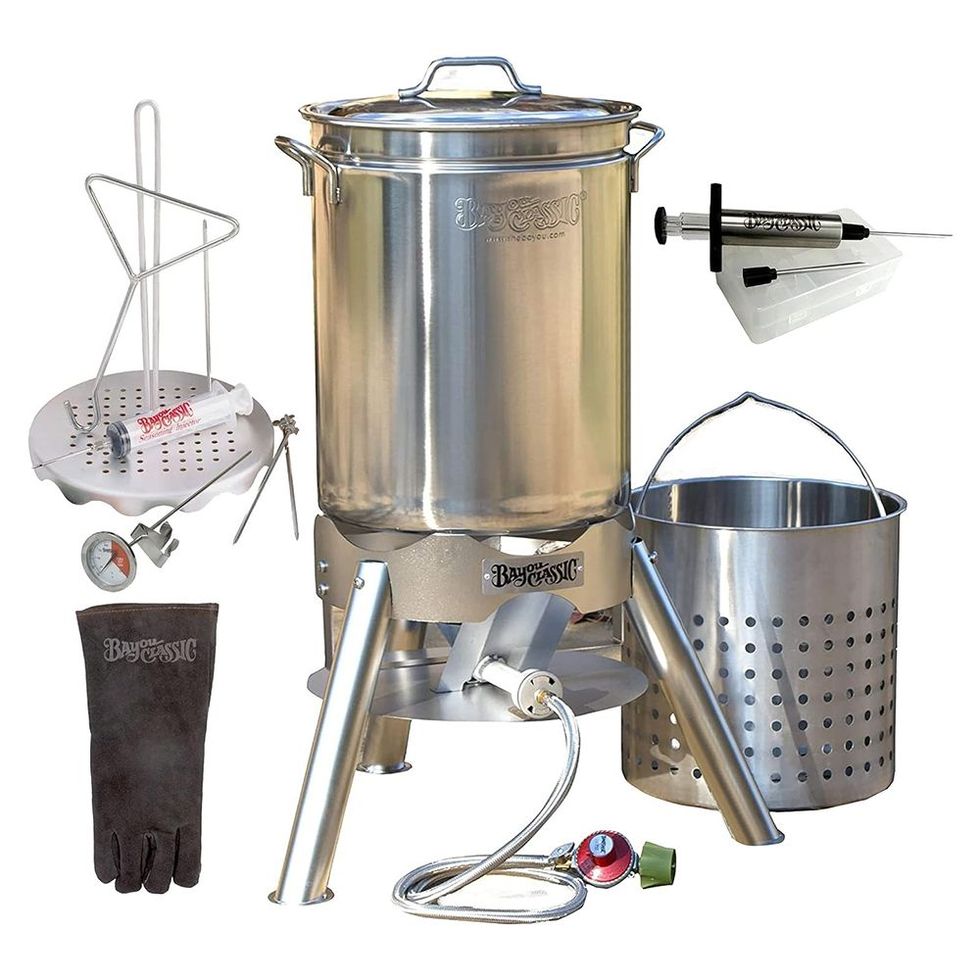 FEASTO 4 in 1 Turkey and Fish Fryer Set with 30 Qt & 10 Qt
