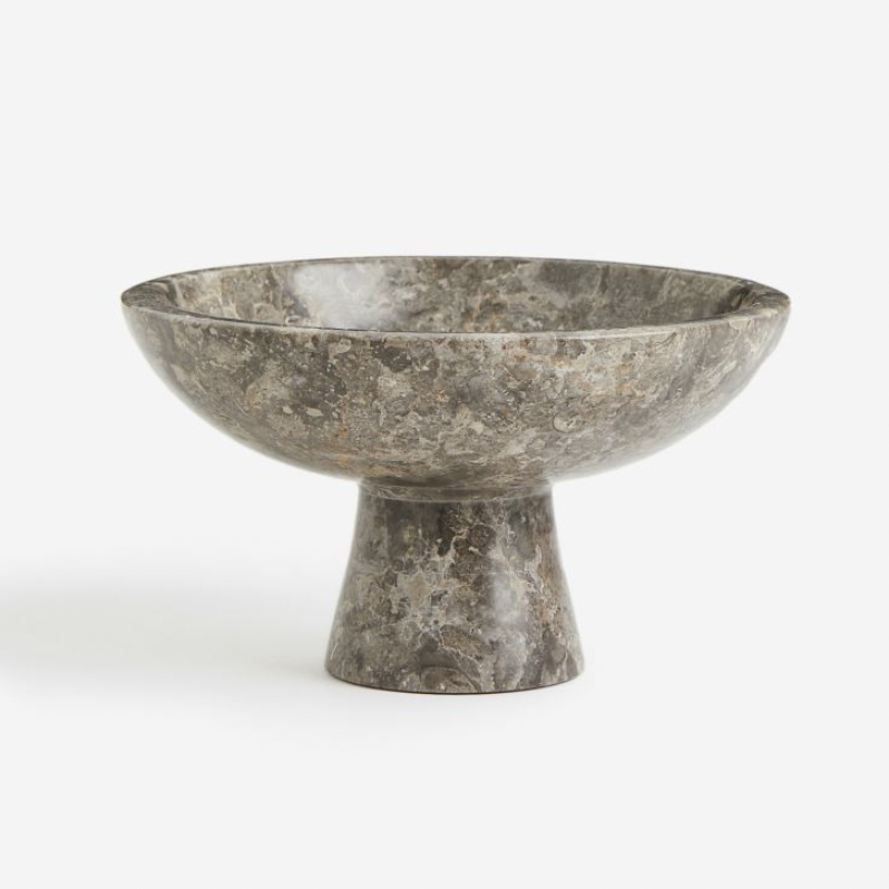 Marble pedestal bowl