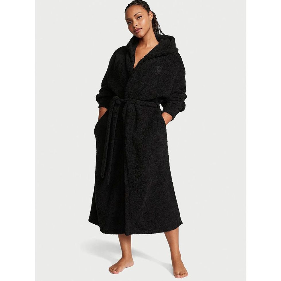 Chenille Hooded Long Robe