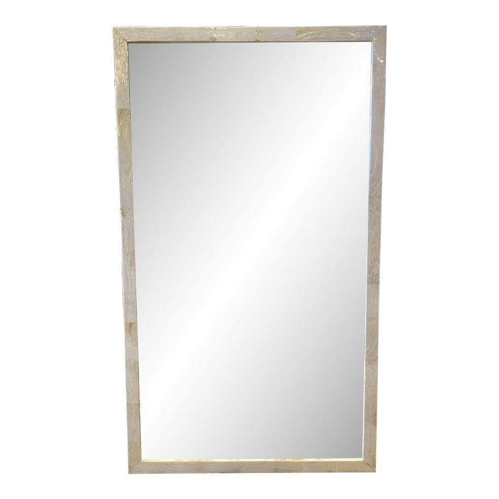 Faux Mother of Pearl Mosaic Wall Mirror