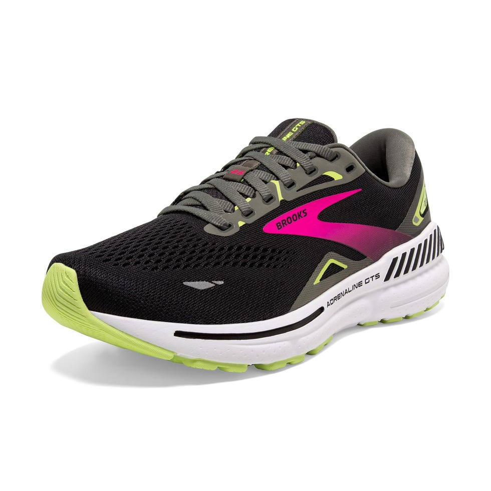 Brooks Adrenaline Gts 23, Scarpe da corsa Donna, Nero (Black Gunmetal Sharp Green 1D), 37.5 EU