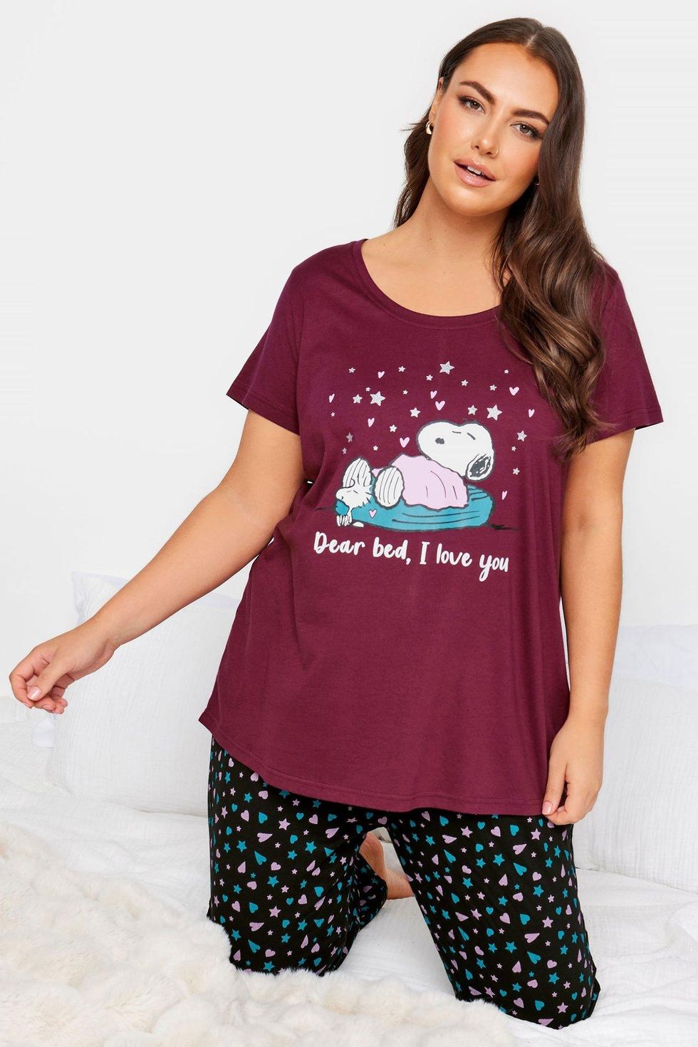 Bed I Love You Snoopy Tapered Pj Set