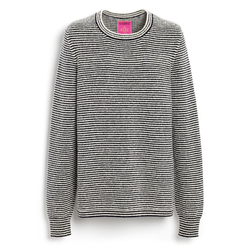 Cashmere jumper with thin stripes