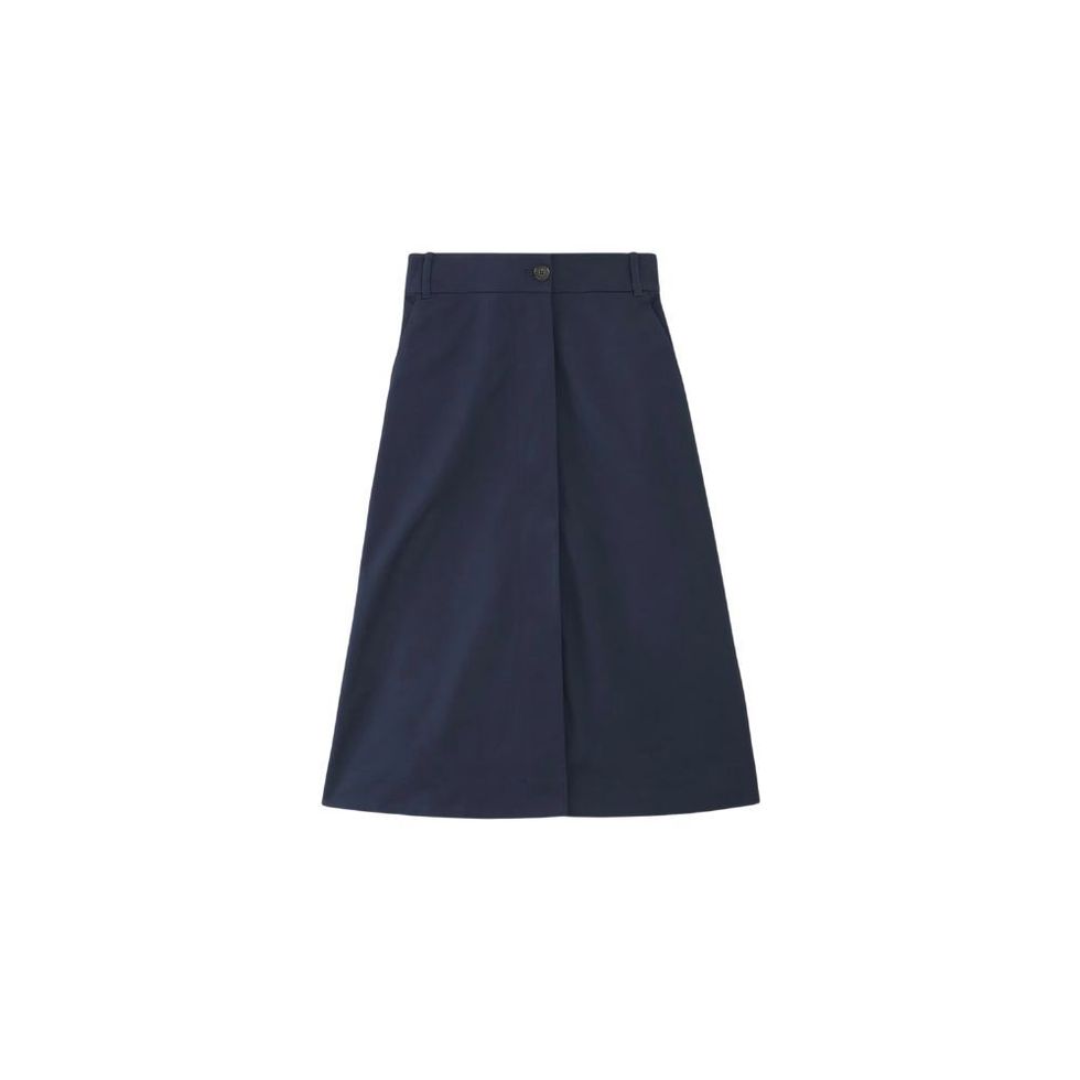 The Structured Cotton A-Line Skirt
