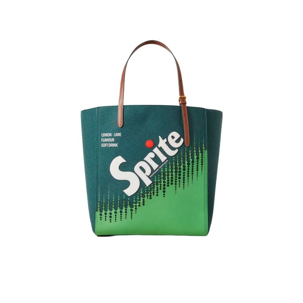 Sprite Appliquéd Leather and Recycled-Felt Tote Bag