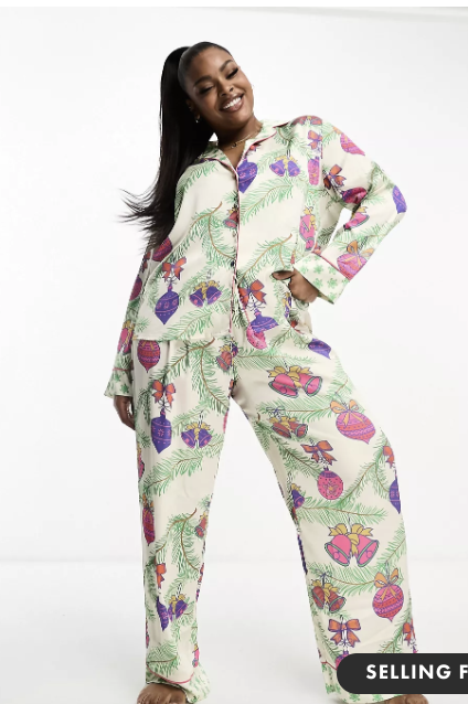Plus Winter Fleece Women's Pajama Set - HER Plus Size by Ench