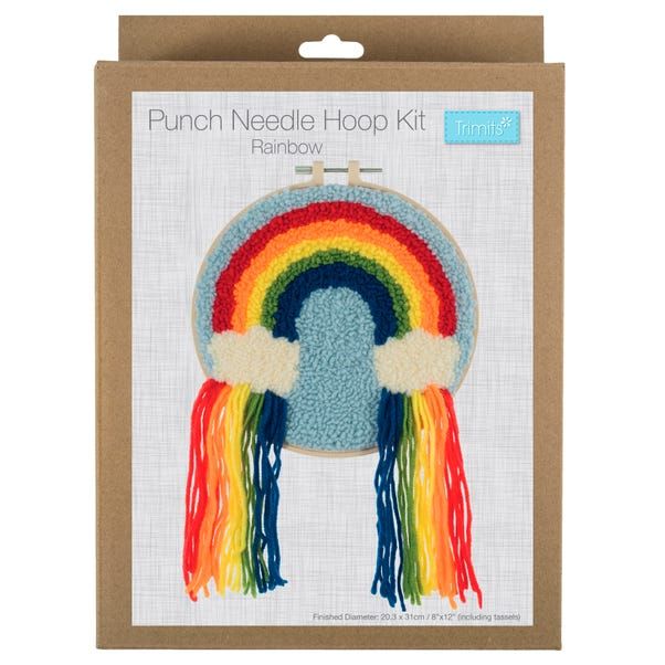 Punch Needle Beginner Kit Supplies Starter Set Rainbow DIY Adult