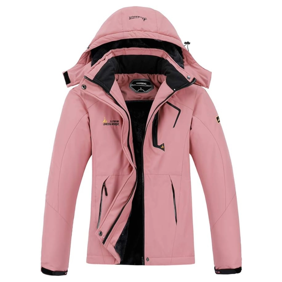 Peacoat Women Ski Jackets Men Short Winter Coat Pink