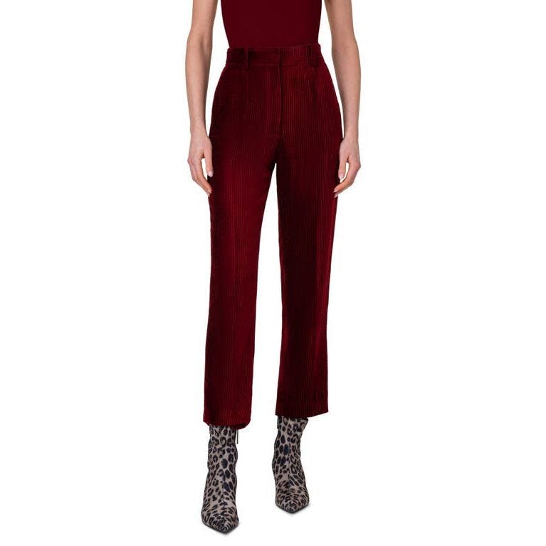 Feryn Washed Corduroy Tapered Leg Ankle Pants Feryn Washed Corduroy Tapered Leg Ankle Pants