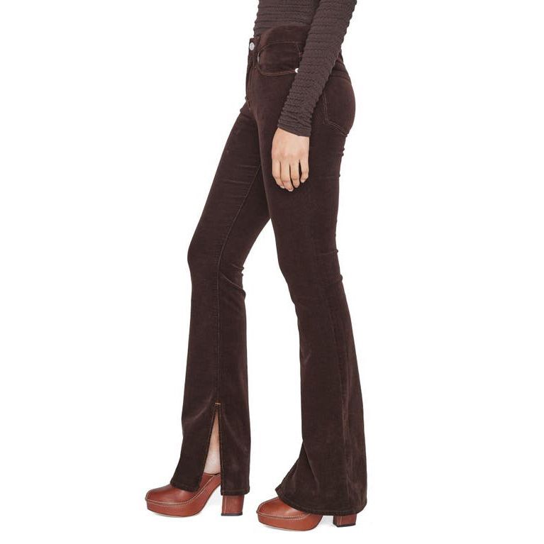 Bootcut Corduroy Trousers Women's Black Slim Fit, black : Amazon.de: Fashion