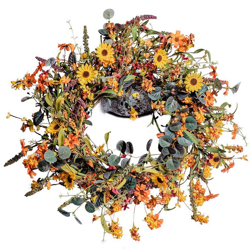 Artificial Fall Floral Wreath