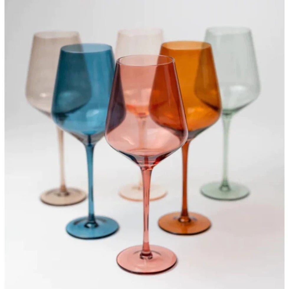 Colored Wine Glasses, 16.5oz (Set of 6) Colored Wine Glasses, 16.5oz (Set of 6)