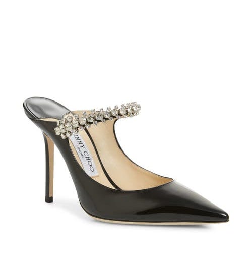 Bing Crystal Embellished Patent Mule Bing Crystal Embellished Patent Mule