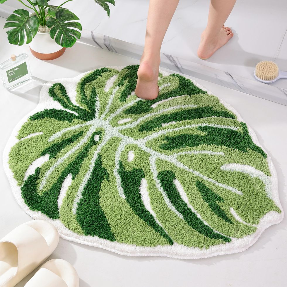 Green Leaf Bath Mat