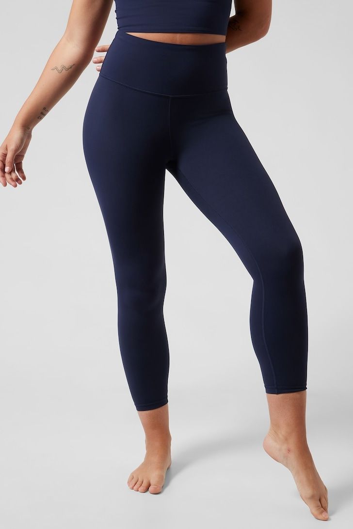 Buy Navy Blue Active High Rise Sports Sculpting Leggings from Next
