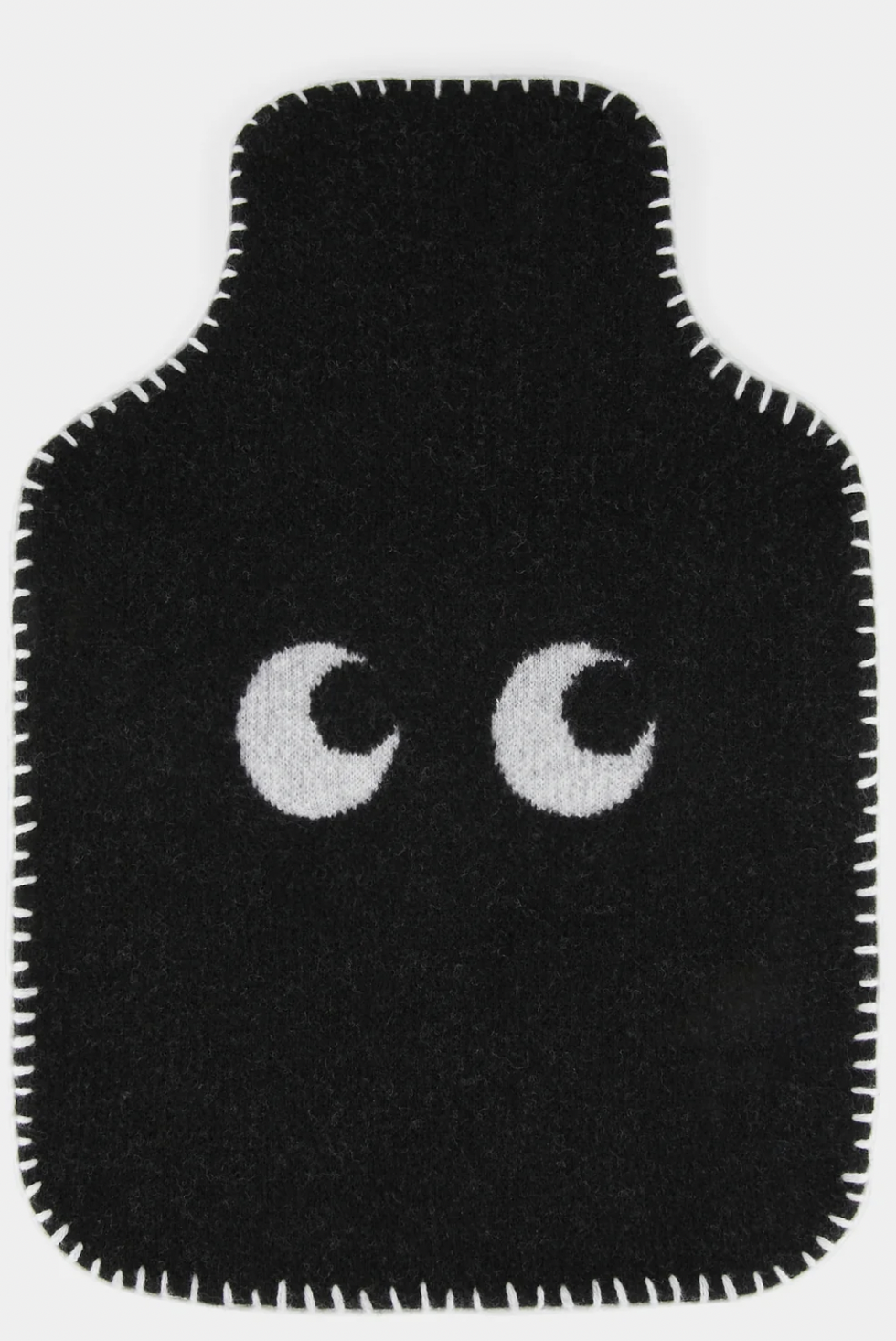 Eyes intarsia wool-blend hot water bottle cover